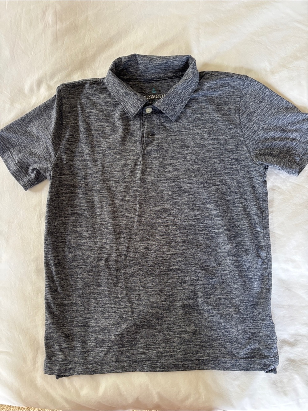 Crewcuts boys Heather Charcoal performance Polo
